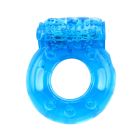 Ерекційне кільце з віброкулею Chisa, блакитне (ціна за 1шт.) вид 3