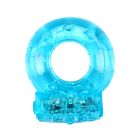 Ерекційне кільце з віброкулею Chisa, блакитне (ціна за 1шт.) вид 4