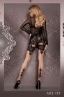 Панчохи тілесні Ballerina´s Secret з чорним візерунком, S/M вид 3
