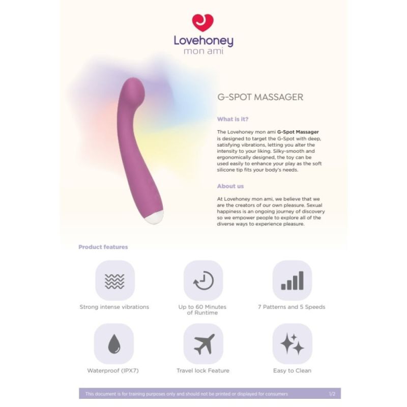 Вібратор для точки G Lovehoney Mon Ami G-spot, фіолетовий вид 6