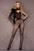 Колготки чорні Ballerina's Secret Hush Hush з орнаментом, L/XL
