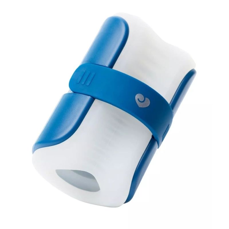 Мастурбатор Lovehoney Mon Ami Adjustable із відкритим каналом, біло-блакитний вид 2