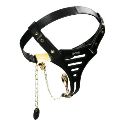 Пояс верности Lockink Sevanda Beg & Ask Chastity Pants с поводком и анальной пробкой, L