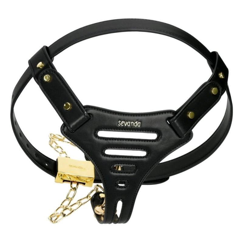 Пояс вірності Lockink Sevanda Beg & Ask Chastity Pants з повідцем та анальною пробкою, L вид 4