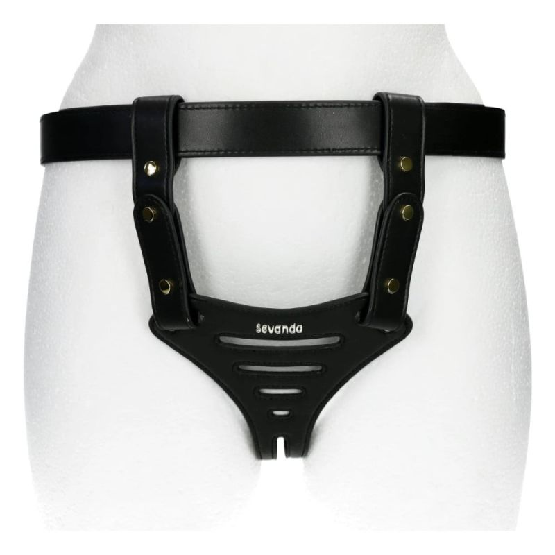 Пояс вірності Lockink Sevanda Beg & Ask Chastity Pants з повідцем та анальною пробкою, L вид 7