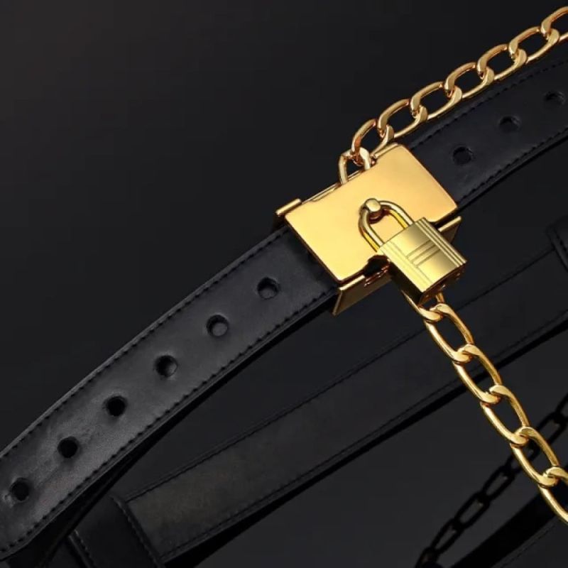 Пояс вірності Lockink Sevanda Beg & Ask Chastity Pants з повідцем та анальною пробкою, L вид 16