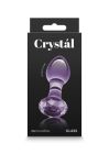 Анальна скляна пробка NS Novelties Crystal, фіолетова вид 2