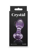 Анальна скляна пробка NS Novelties Crystal, фіолетова
