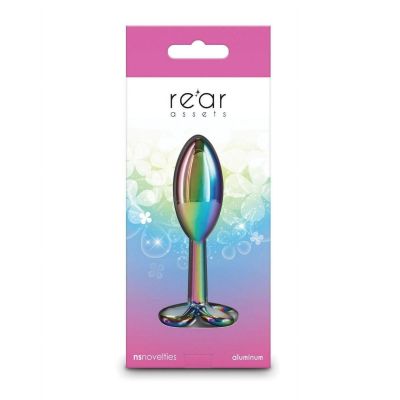 Анальна пробка металева NS Novelties Rear Assets Clover райдужна