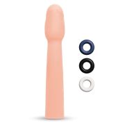 Насадка на пенис Size-Up Penis Entender с 3 эрекционными кольцами в наборе, бежевая