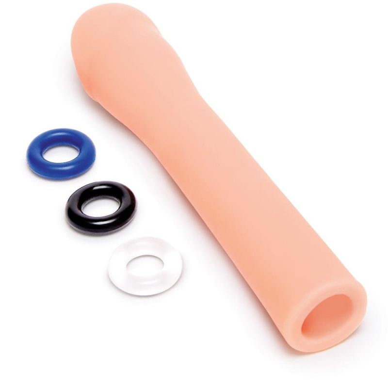 Насадка на пенис Size-Up Penis Extender гладкая, бежевая вид 3