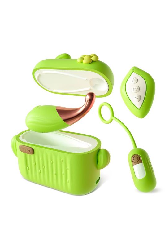 Мини-вибраторы в зарядном кейсе Blush Play with Me с пультом, зеленые вид 3