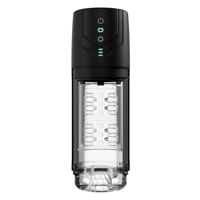 Мастурбатор Blush M For Men Whirlwind Pro з ротацією та всмоктуванням, прозорий вид 4