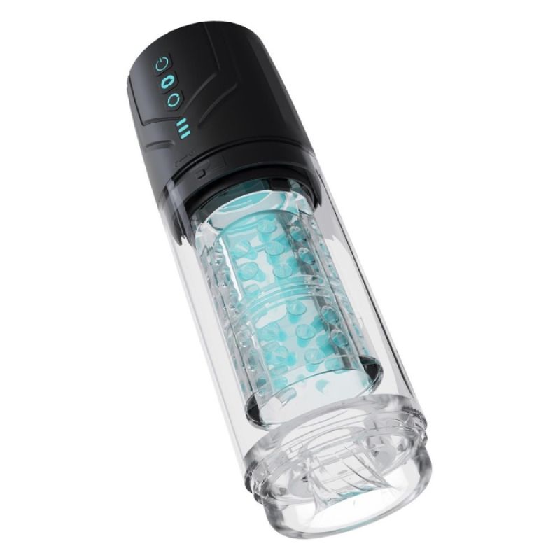 Мастурбатор Blush M For Men Whirlwind Pro з ротацією та всмоктуванням, прозорий вид 5