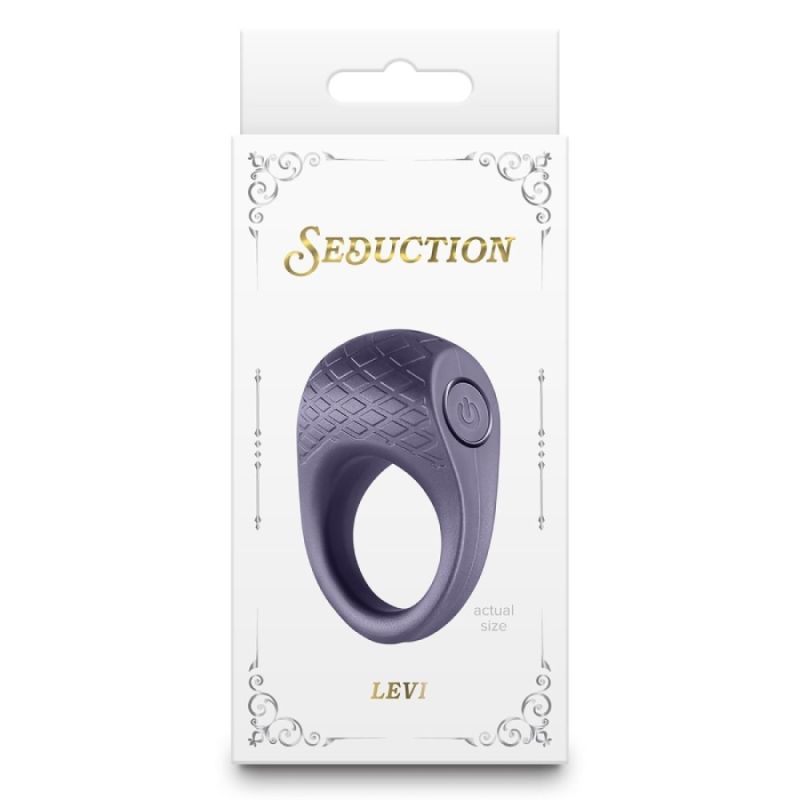 Эрекционное виброкольцо NS Novelties Seduction Levi, серое вид 4