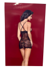 Мереживний пеньюар Sunspice і стрінги, чорний, XS/M вид 5