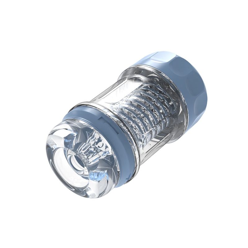 Мастурбатор у колбі Chisa MX Spiral Cup Stron прозоро-блакитний вид 3