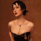 Зажимы для сосков UPKO Pulling Chain Nipple Clamps с цепочкой-ожерельем, золотистые вид 5