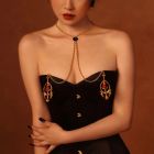 Затискачі для сосків UPKO Pulling Chain Nipple Clamps з ланцюжком-намиста, золотисті вид 6