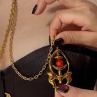 Затискачі для сосків UPKO Pulling Chain Nipple Clamps з ланцюжком-намиста, золотисті вид 7