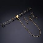 Зажимы для сосков с вибрацией UPKO Double Bar Vibration Nipple и клиторальная цепь, золотистые вид 7