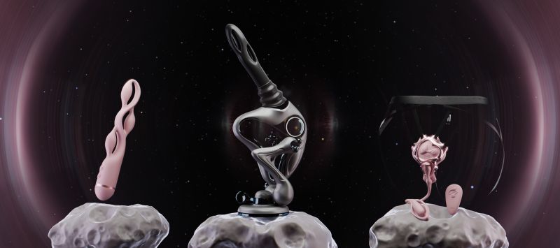 Імпульсний вібратор з ефектом пульсації UPKO UEROS для тривимірної стимуляції, коричневий вид 14