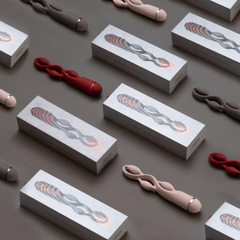 Імпульсний вібратор з ефектом пульсації UPKO UEROS для тривимірної стимуляції, коричневий вид 21