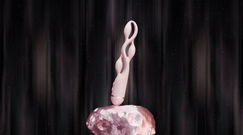 Импульсный вибратор с эффектом пульсации UPKO UEROS для трехмерной стимуляции, розовый вид 4