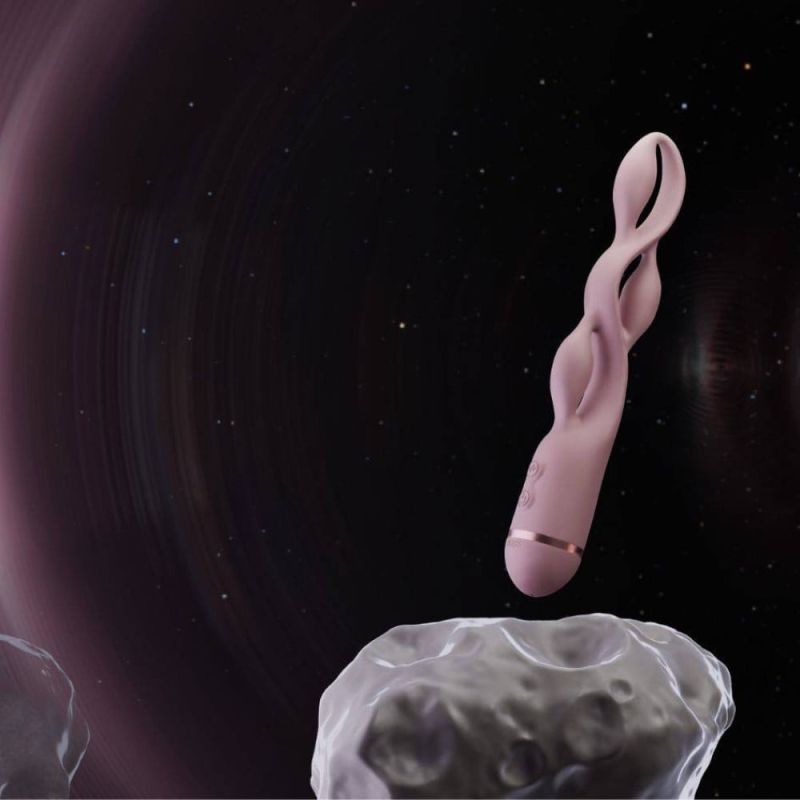 Імпульсний вібратор з ефектом пульсації UPKO UEROS для тривимірної стимуляції, рожевий вид 5