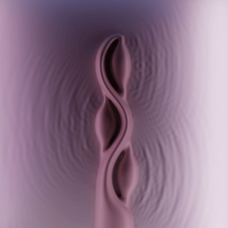 Импульсный вибратор с эффектом пульсации UPKO UEROS для трехмерной стимуляции, розовый вид 16