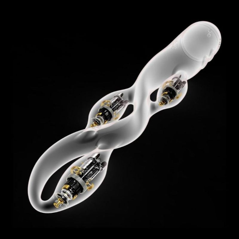 Импульсный вибратор с эффектом пульсации UPKO UEROS для трехмерной стимуляции, розовый вид 17