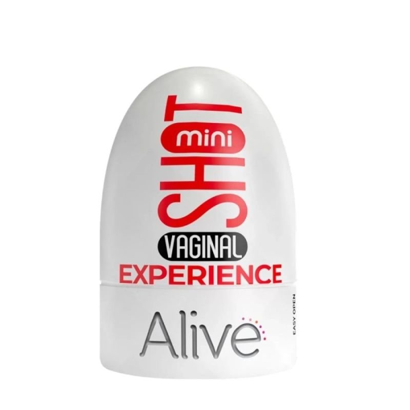 Карманный мастурбатор в виде вагины Alive Mini Shot Experience бежевый вид 3