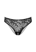 Трусики с цветочной аппликацией и открытым доступом Daring Intimates черный, S/M