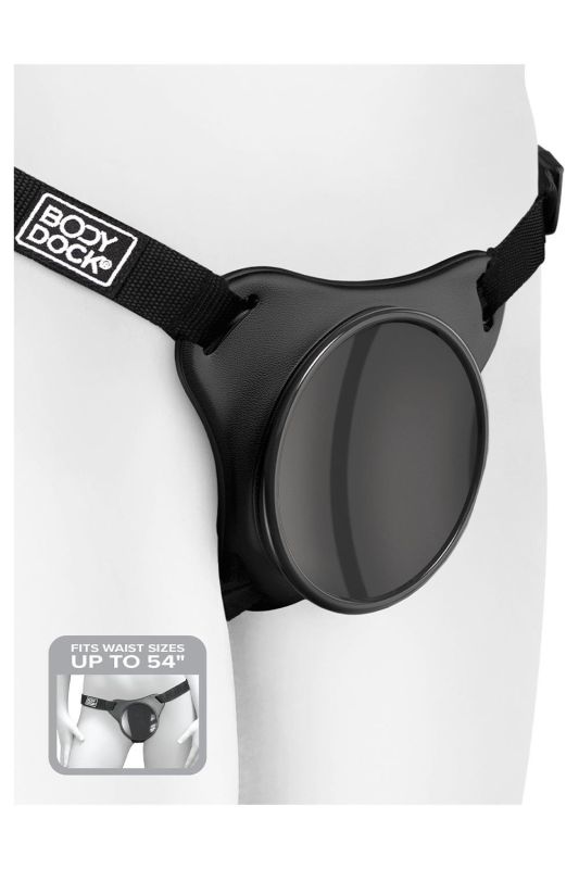Трусики для страпона с присоской Pipedream Body Dock Original чёрные вид 4