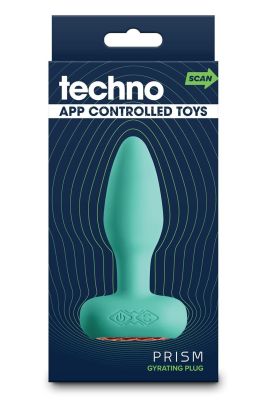 Анальная смарт вибро-пробка со стопером NS Novelties Techno Prism зеленая