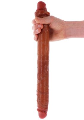 Фалос двосторонній ToyJoy Get Real Skin з крайнім тілом, мулат