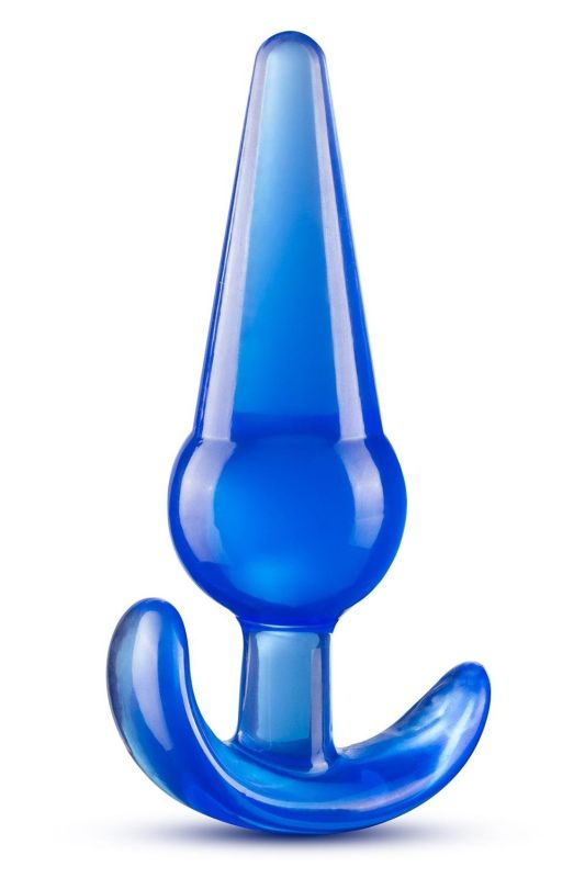 Анальная пробка конической формы со стопером Blush b yours синяя вид 3