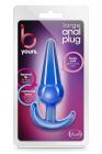 Анальная пробка конической формы со стопером Blush b yours синяя вид 6