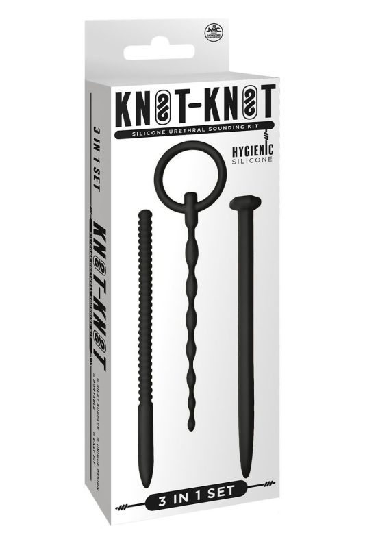 Набір чорних уретральних катетерів NMC Knot Knot із силікону вид 5