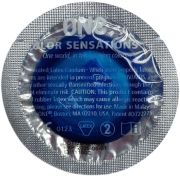 Набор латексных презервативов One Color Sensation силиконовой смазкой синего цвета(цена за 5 шт)