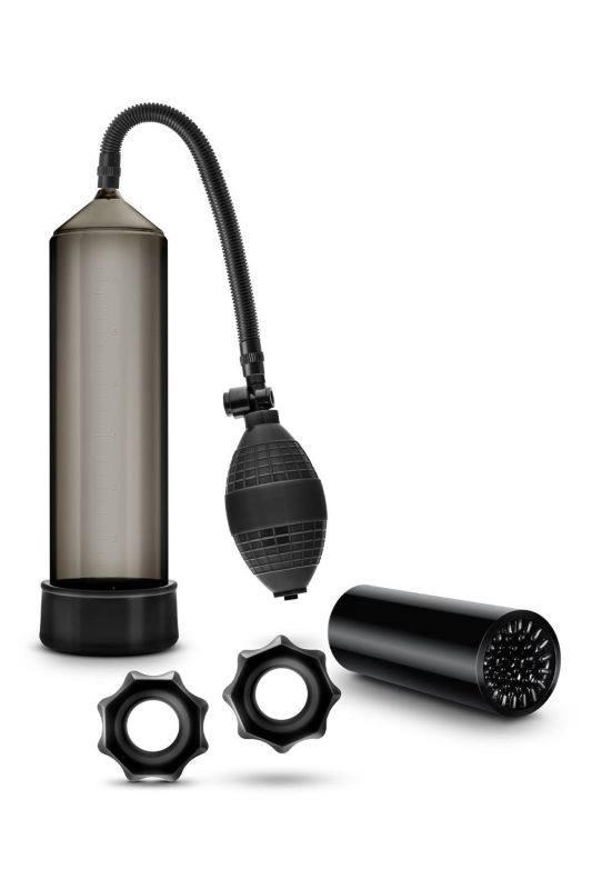 Набір для стимуляції та накачування пеніса Blush Quickie Kit чорний вид 3