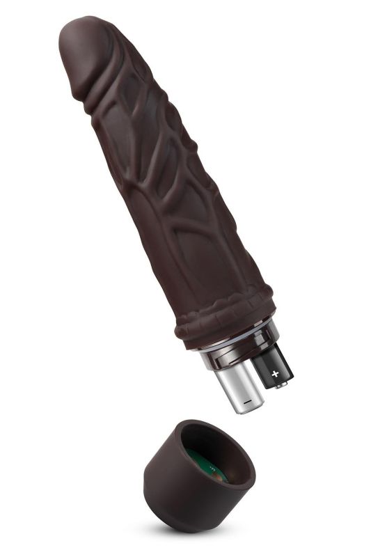 Вибратор реалистичный Blush Dr. Skin Dr. Robert на батарейках, коричневый вид 3
