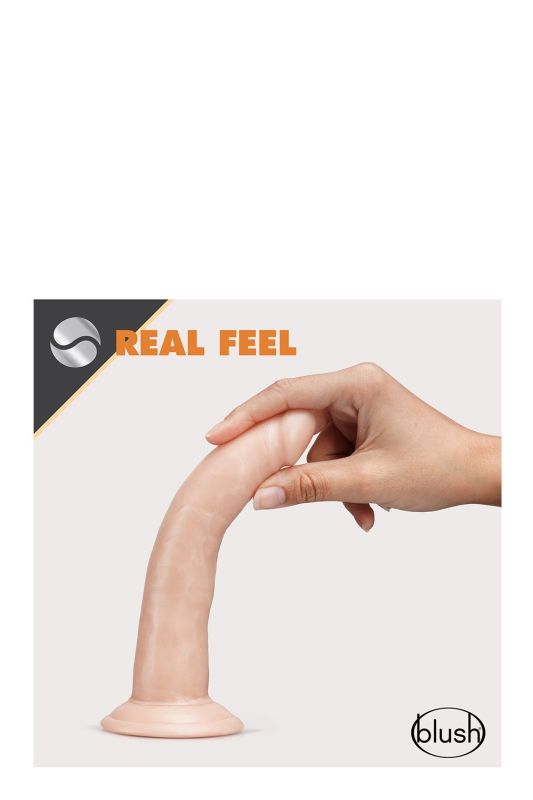 Фалоімітато реалістичний Blush Dr. Skin самозмащувальний, на присосці, бежевий вид 4