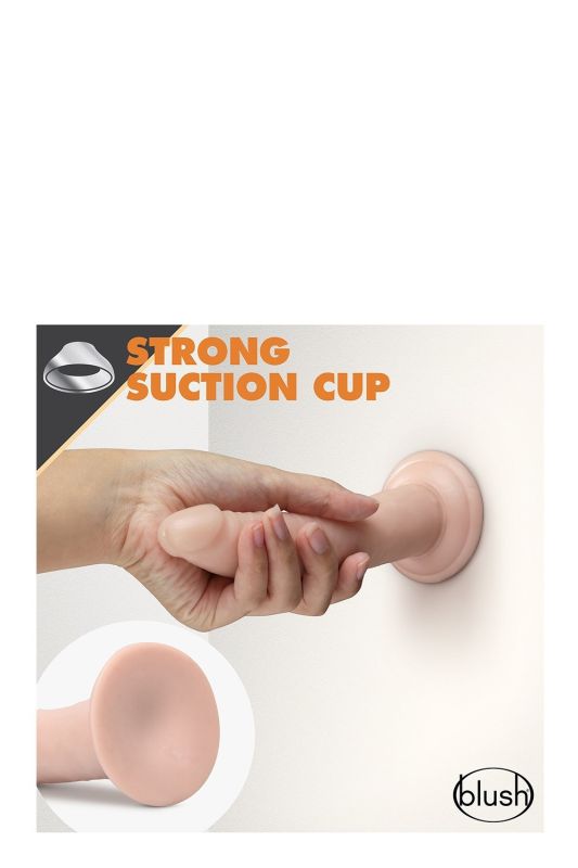 Фаллоимитато реалистичный Blush Dr. Skin самосмазывающийся, на присоске, бежевый вид 6