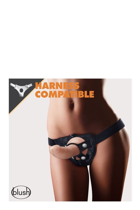 Фалоімітато реалістичний Blush Dr. Skin самозмащувальний, на присосці, бежевий вид 7