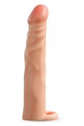Насадка на пеніс реалістична Blush Performance Plus з кільцем для мошонки, бежева