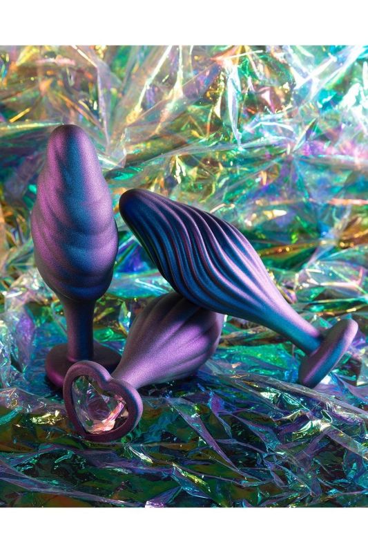 Волнистая анальная пробка Blush Anal Adventures Matrix со стимулирующим дизайном, фиолетовая вид 6