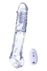Насадка на пенис реалистичная NMC Ice Crystals Collection с вибропулей и пультом, прозрачная вид 2