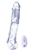 Насадка на пенис реалистичная NMC Ice Crystals Collection с вибропулей и пультом, прозрачная