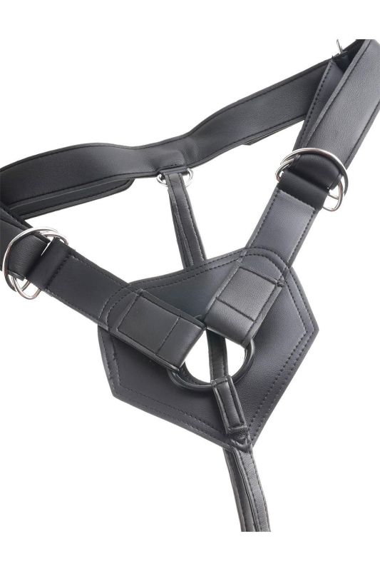 Страпон реалістичний Pipedream King Cock Strap-On з кільцевим кріпленням, на трусиках, бежевий вид 4